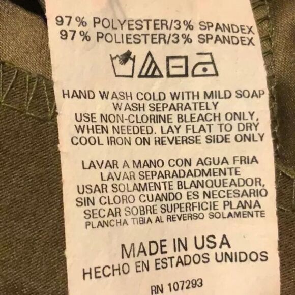 Metro Girl Midi Skirt Women's Size Medium Stretch A Line Back Zip Green - Picture 5 of 5